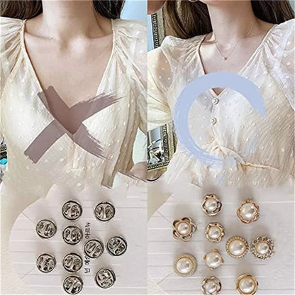Pearl Cover Up Brooch Buttons Set 1