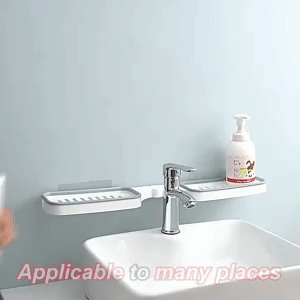 Bathroom Corner Punch-Free Rack Shampoo Storage 1