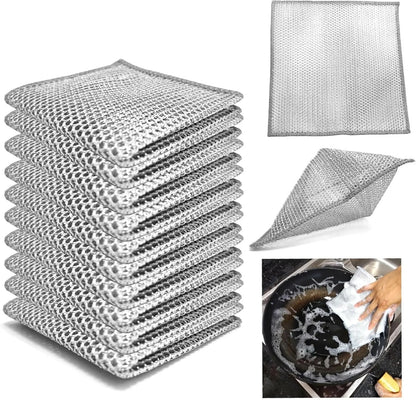 Reusable Diamond Weave Scrubber Cloths-10PCS 1