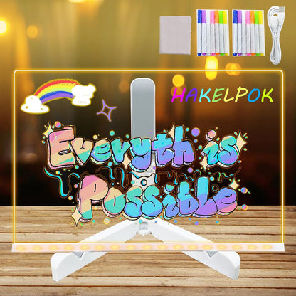 LED Acrylic Dry Erase Note Drawing Board 1