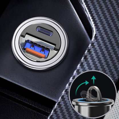 Mini Stealth USB/USB-C Car Quick Charger 1