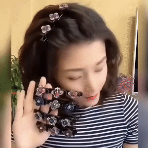 Crystal Stone Braided Hair Clips 1
