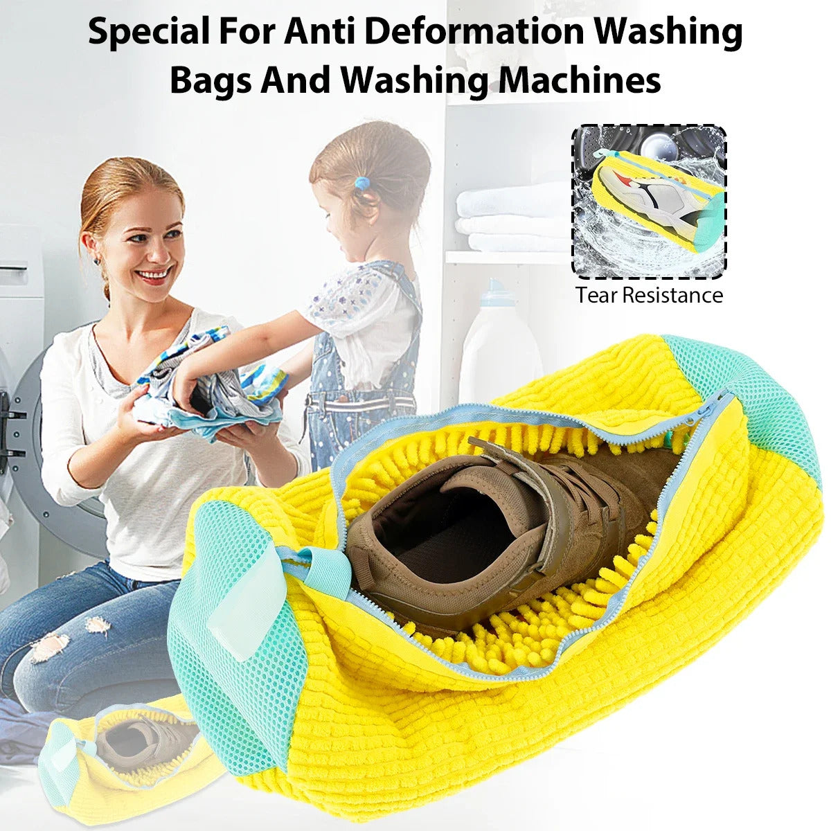 Washing Machine Reusable Sneaker Cleaning Bag 1