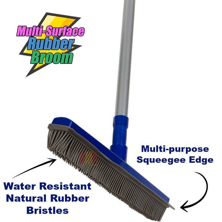 Multi-surface rubber broom 1