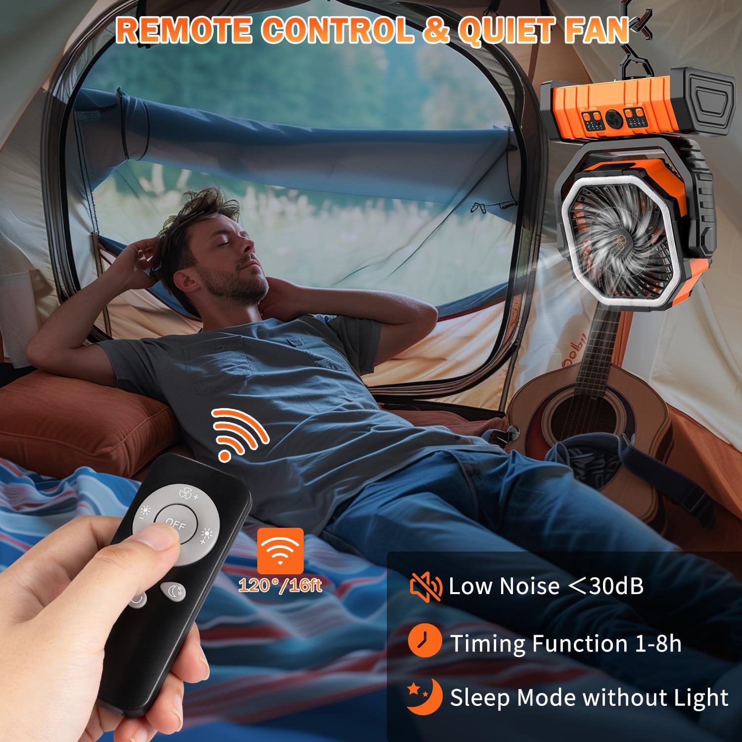 Rechargeable Portable Camping Fan 1