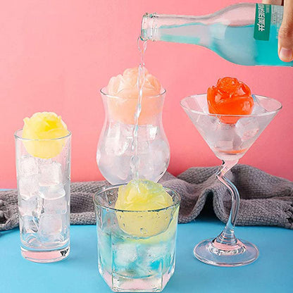 3D Silicone Rose Shape Ice Cube Maker 1
