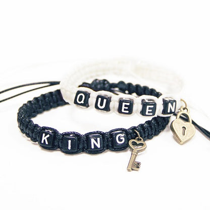 Couple Lock Charm Rope Bracelet 1