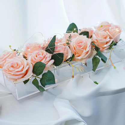 Clear Acrylic Rectangular Flower Vase 1