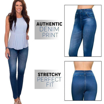 Thermal Fleece Denim Jeggings 1