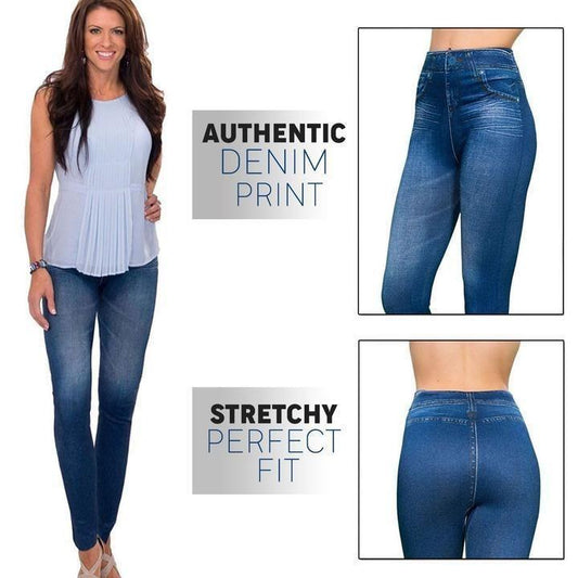 Thermal Fleece Denim Jeggings 1