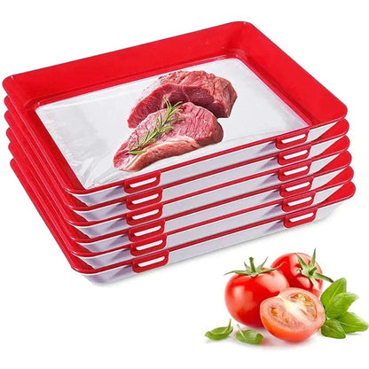 Stackable Silicone Food Storage Trays-2PCS 1