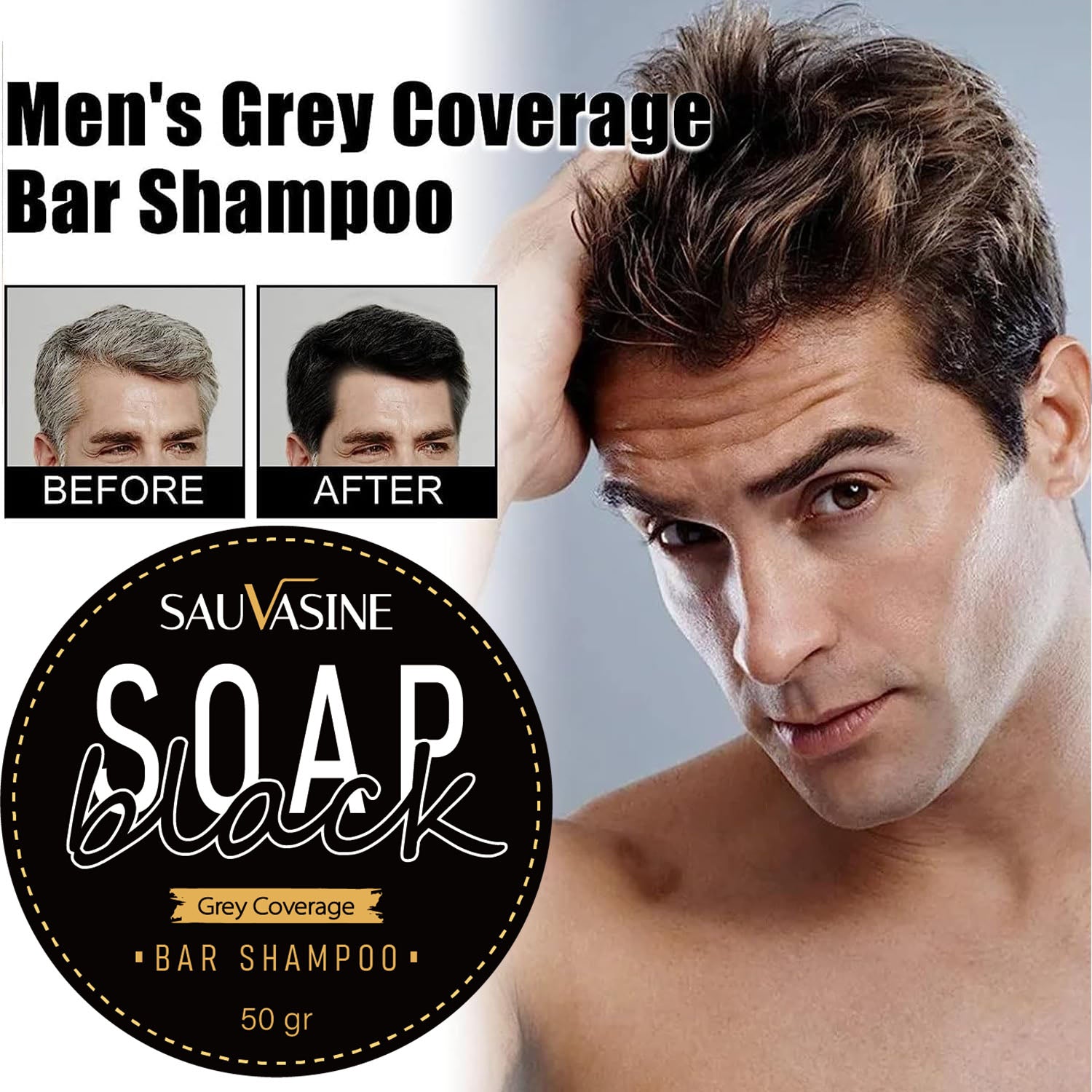 Natural Grey Hair Removal Soap 1