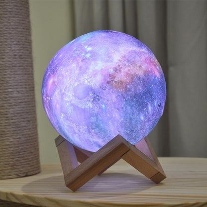 Galaxy Print Moon Lamp 1