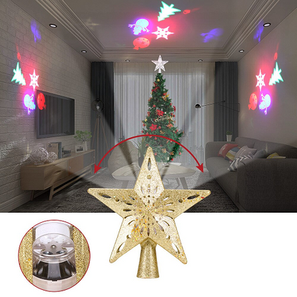 Projection Star Christmas Tree Topper 1