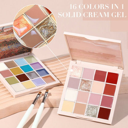 16 Colors Solid Butter Nail Gel Palette 1