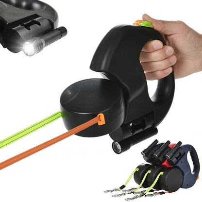 ? LED Dual-Control Retractable Dog Leash ￼ 1