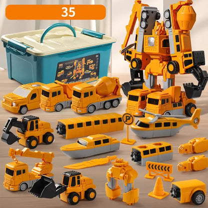 Magnetic Transform Engineering Car Assembled Toys 1