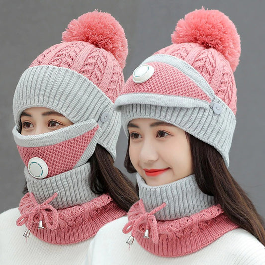3PCS WOMEN WINTER SCARF SET 1