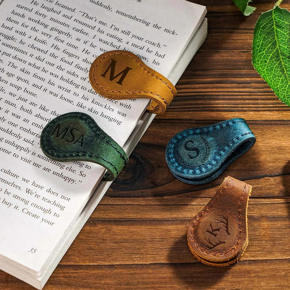 Magnetic Genuine Leather Bookmark 1