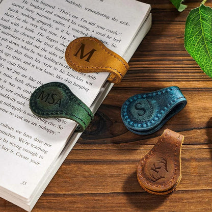 Magnetic Genuine Leather Bookmark 1