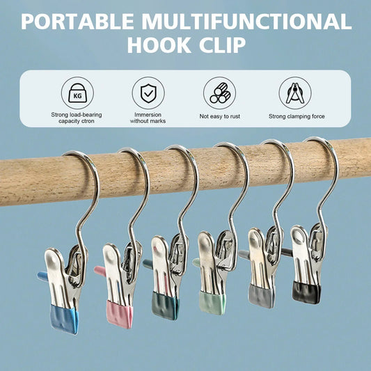 Closet Space Saving Clothes Hanging Clips (10 pcs) 1
