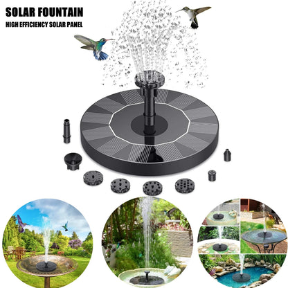 Solar Bird Bath Fountain Pump – Floating LED Water Feature with 5 Nozzles for Garden & Outdoor Birdbaths 1