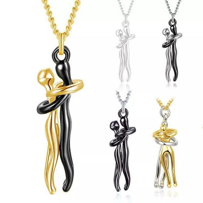 Couple Hugging Pendant Necklace 1