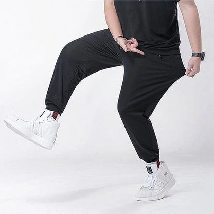 Ice Silk Fitness Running Stretch Pants 1
