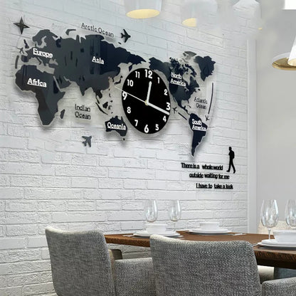 ART MAP MINIMALIST WALL CLOCK 1