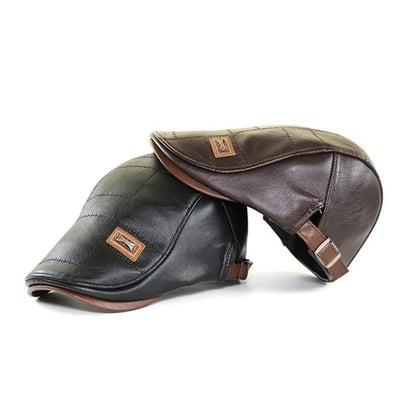 Men's High Quality Trendy Leather Beret 1