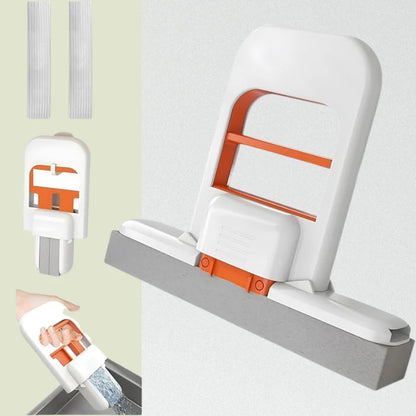 Mini Foldable Desktop Mop, Portable Self-Squeeze Short Mop 1