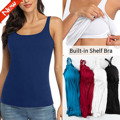 Tank Top Camisole With Built-in Bra 1