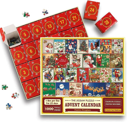 Christmas Advent Calendar Jigsaw Puzzle 1000pcs 1