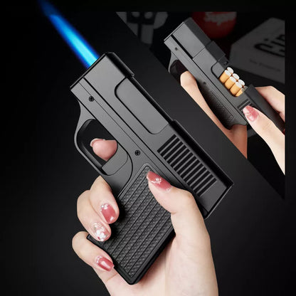 Gun Cigarette Case with Torch Lighter 1
