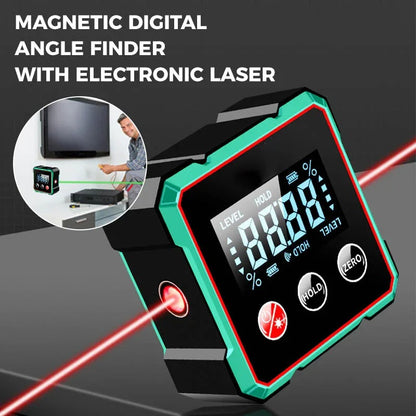 4-Side Magnetic Digital Angle Gauge with Laser 1