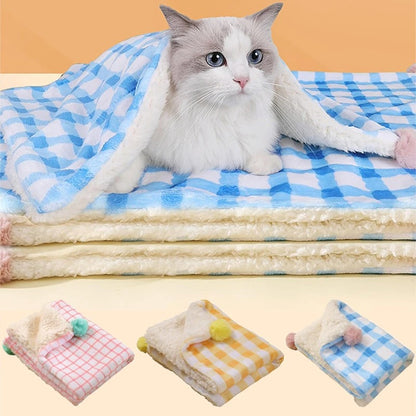 Cozy Checkered Pet Blanket 1