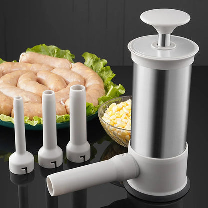 Fast Manual Homemade Sausage Filler with 4 Nozzles 1