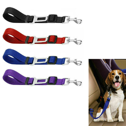 Adjustable Pet Car Seat Belt – Safety Harness Lead Clip for Dogs & Cats, Vehicle Travel Accessory 1