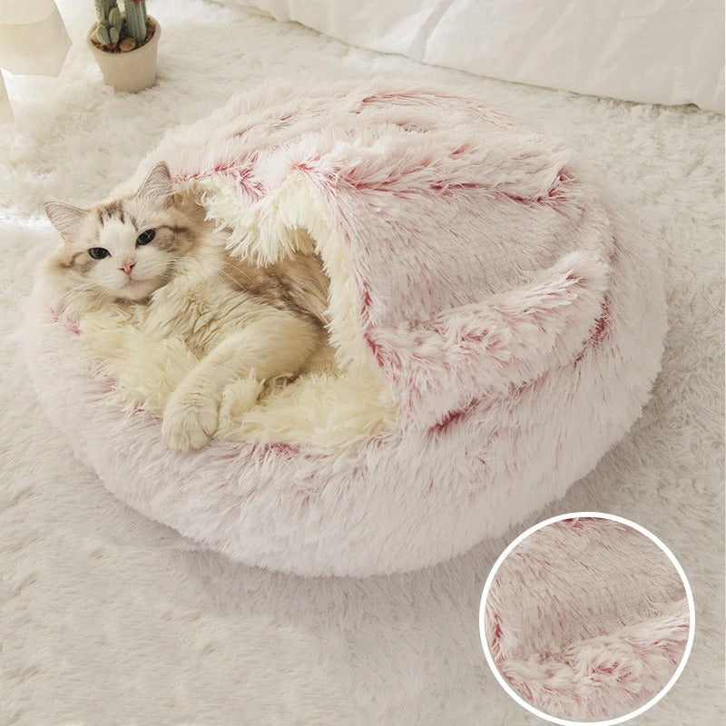 Cozy Cocoon Plush Pet Bed 1