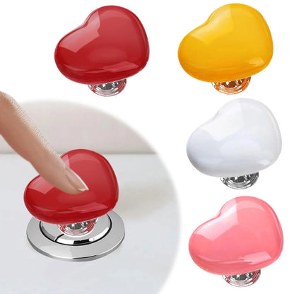 Heart-Shaped Toilet Flush Button Cover 1