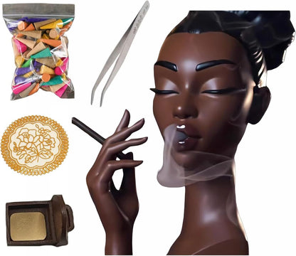 Black Woman Incense Burner 1