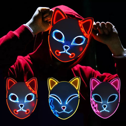 Demon Slayer Kimetsu No Yaiba LED Fox Mask 1