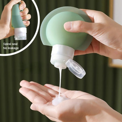 Travel-sized Round Silicon Bottles 1