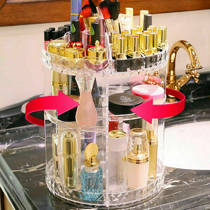 Rotating Crystal Cosmetic Storage Box 1
