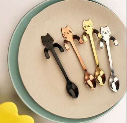STAINLESS STEEL CAT TEASPOONS 1