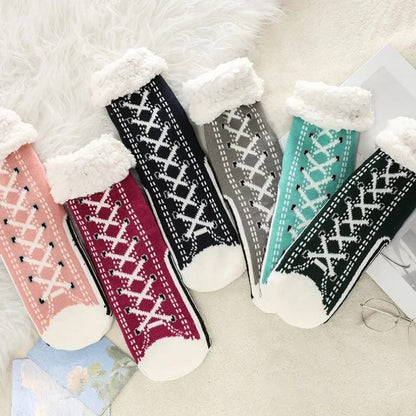Ultra-thick Cashmere Slipper Home Socks 1
