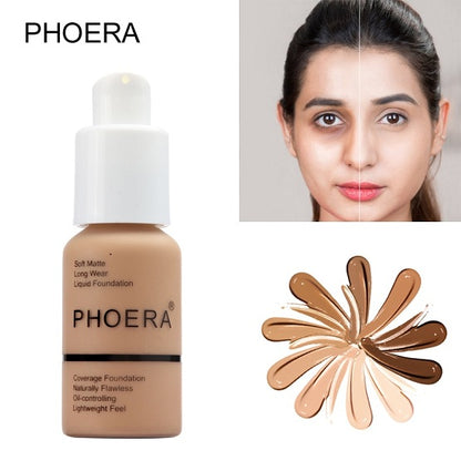 PHOERA Soft Matte Full Coverage Liquid Foundation 1