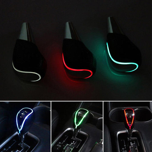 Car LED leather shift lever 1