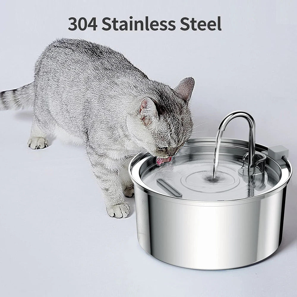 Automatic Stainless Steel Cat Water Fountain 1