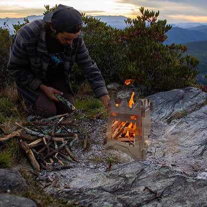 Portable Camping Stainless Steel Wood Stove 1